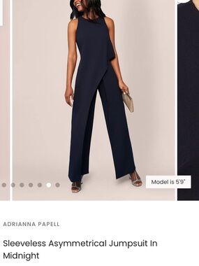 Adrianna Papell Sleeveless Asymmetrical Jumpsuit